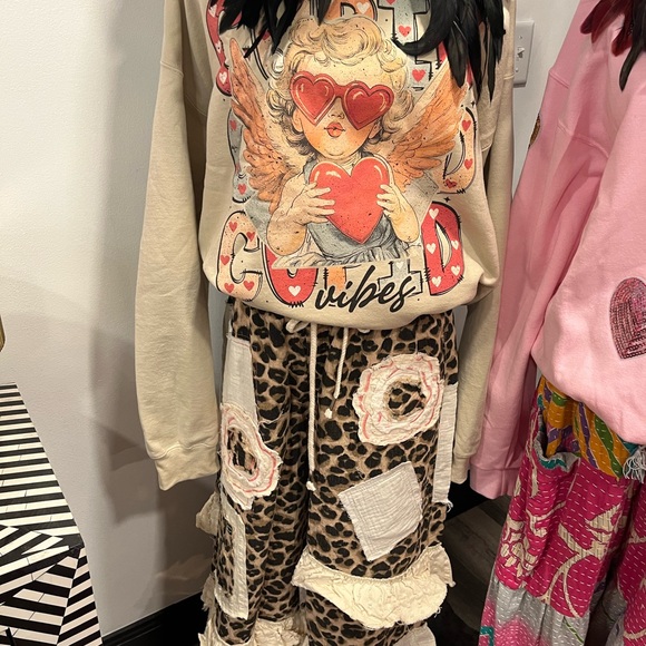 POL Leopard Print Patchwork Pants - Picture 3 of 3